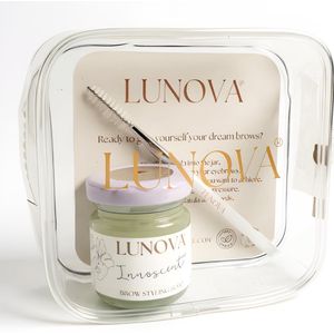 Lunova - Brow Styling Soap - Wenkbrauw gel - Wenkbrauwzeep - incl. wenkbrauw borsteltje - geur Innocent