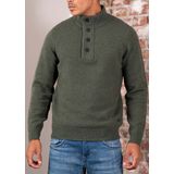 Barbour - Essential Patch Half Zip Knitted Jumper - Olijfgroen - Trui