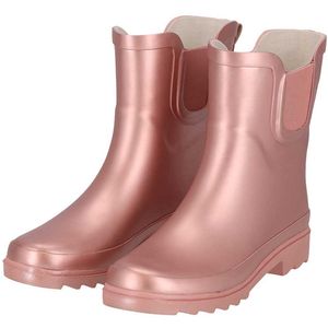 Morethansocks - Chelsea - Regenlaarzen - Roze Metallic