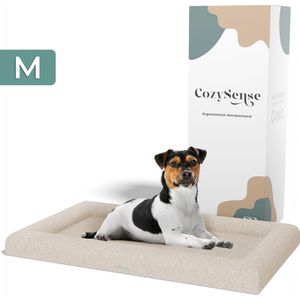 CozySense® – Hondenmand – Hondenbed - Ortopedische Hondenmand - 75 X 45 Cm – Maat M - Waterdicht – Hondenmanden - Honden mand - Ergonomische Comfort en Gewrichtsondersteuning - Honden bed - Geschikt Als Benchkussen - Wasbare Hondenmand - Wit