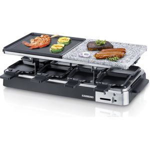 Melissa Gourmetstel 8 personen - Steengrill en Grillplaat - 1300W - 16300027 Raclette - Zwart