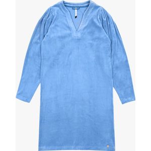 Lords & Lilies slaapkleed dames velours - hemelsblauw - 242-52-TDA-V/877 - maat L