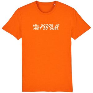 Mij scoor je niet zo snel Rustaagh unisex t-shirt 3XL - Oranje shirt dames - Oranje shirt heren - Oranje shirt nederlands elftal - EK voetbal 2024 shirt - EK voetbal 2024 kleding - Nederlands elftal voetbal shirt