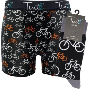 Tintl geschenkset boxershorts + sokken | Black & white - Amsterdam (maat XL & 41-46)