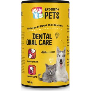 Excellent Dental Oral Care - Geschikt voor Hond en Kat - Poedervorm - Gebitsverzorging - Mondconditie - 140 Gram