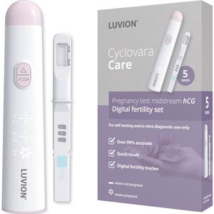 LUVION® Digitale Zwangerschapstest – Herbruikbare Testhouder met 5 Testen – Met Wekenindicatie – Extra Vroege Detectie