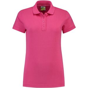 Lemon & Soda jersey polo voor dames in de kleur fuchsia in de maat 2XL