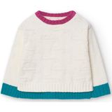Boboli - Knitwear - Trui - Chemisch Wit - Gebreide Trui voor Babymeisjes