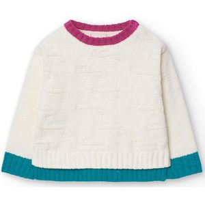 Boboli - Knitwear - Trui - Chemisch Wit - Gebreide Trui voor Babymeisjes