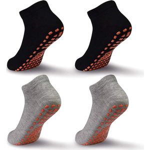 4 paar antislip trampoline sokken voor kinderen - antislip siliconen sokken voor kinderen - ademende zachte yogasokken - geschikt voor jongens en meisjes - S: maat 23-29