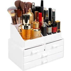 Behave Make Up Organizer - Skincare Organizer - Organizer Make Up - Wit - 5 Lades - 2-Delig