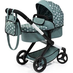 Bayer Design 17058AA Combi Poppenwagen Xeo, tas, groen, sterren