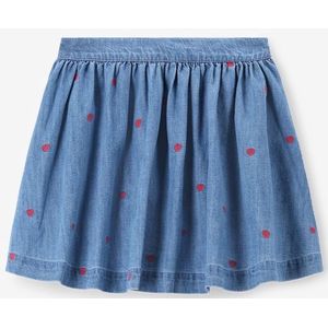 Sissy-Boy - Denim Rok - Blauw - Met Hartjes Embroidery