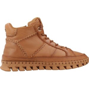 Carmela - 16270801-CAMEL - Leren Enkellaarsjes - Bruin - Plat - Ritssluiting