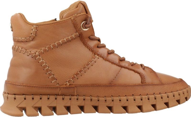 Carmela - 16270801-CAMEL - Leren Enkellaarsjes - Bruin - Plat - Ritssluiting