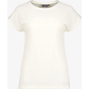 TwoDay dames T-shirt met structuur wit - Maat S