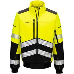 Portwest EV4 Hi-Vis Softshell bomberjack (3L) EV468 - Geel/Zwart - L