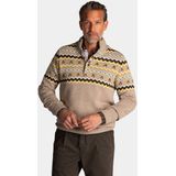 NZA - Ecru - Gebreide Trui - Half Zip met Knoopkraag