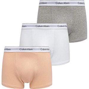 CALVIN KLEIN - Set van 3 Boxershorts - Wit - Grijs - Oranje - Katoen