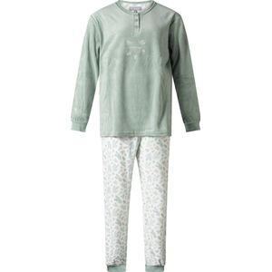 Cocodream - Dames Pyjama Velours - Groen - Maat S