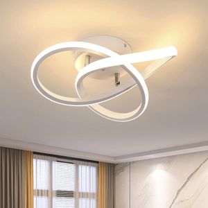 Goeco Plafondlamp - 30cm - Medium - 30W - LED - 3375LM - Onregelmatige Geometrische LED - 3000K - Warm Wit Licht - Voor Hal Keuken Woonkamer Balkon