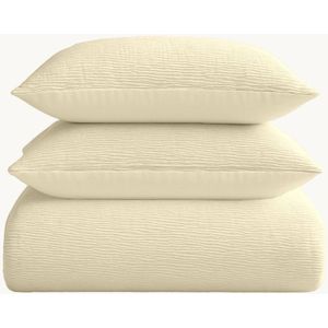 Y-NOT™ - Micro-Mousseline Offwhite - Dekbedovertrek - 200x200/220 2-Persoons - 2 xkussensloop 60x70cm - 160GSM micro-mousseline 100% Microvezel - 30 dagen proefslapen