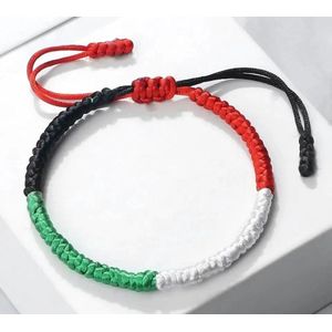 Akyol - Armband - Free Palestina armband - Palestina - Gevlochten armband - palestijnse armband - palestijnse vlag - No war - zwarte armband - free palestina