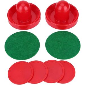 Rode vervangende pucks voor airhockey tafelspel (2 pushers 4 puck-pack)(S60mm)