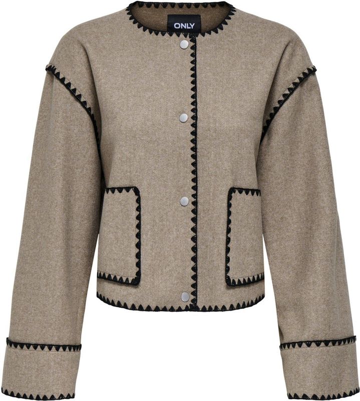 Only - Onlelba Life Cuff Scallop Jacket - Gemêleerd - Dames Vest