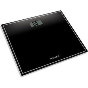 Compacte Digitale Weegschalen Gehard Glas - Meet Uw Lichaamsgewicht - Metrische/Engelse meeteenheid - Digitaal Display - Nauwkeurige Metingen - Zwart