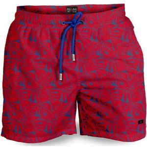 Miami Beach | Hoogwaardige Kwaliteit Zwemshort | Zwembroek | Beachshort | Heren | Sneldrogend | Maat M | 185 Red