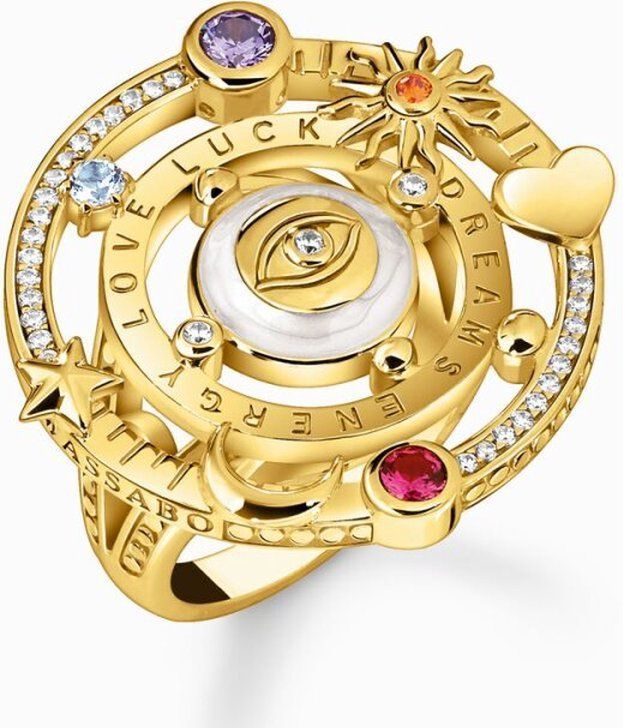 Thomas Sabo - TR2445-565-7-60 - Ring - Dames - 925er Zilver Geel Verguld