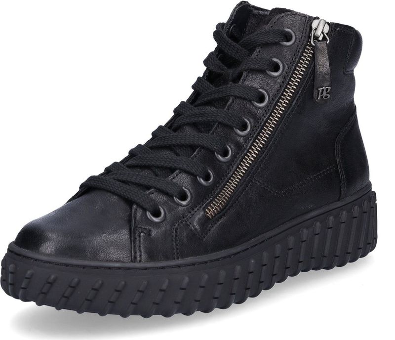 Paul Green - Sneakers Hoog - Zwart - Leer