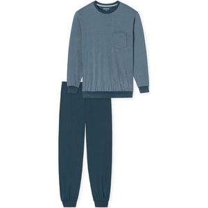 Schiesser - Comfort - Lange Pyjama - Blauw