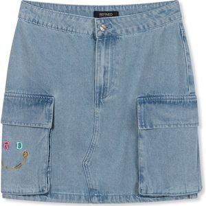 Refined Department Denim skirt JISEL Light blue - Maat XS