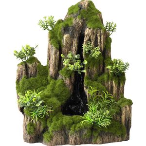 Aqua Della - Aquariumdecoratie - Vissen - Waterval Met Pomp Moss Rock S (1outlet) - 25,5x18x31cm - 1st