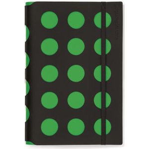 Vacavaliente - Notitieboek A5 Multi Dots - Gerecycled Leer - Groen