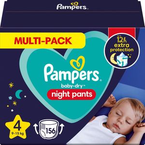 Pampers Night Pants - Maat 4 (9-15kg) - 156 Luierbroekjes - Multi-Pack Nachtluiers
