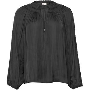 s.Oliver - Tunika-Blouse - V-Ausschnitt - Rüschen-Details