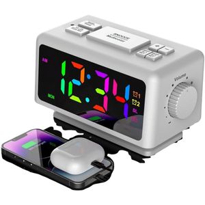 ApexArte® Klokradio met Wekker - Digitale Wekker - Wekkerradio - Wit