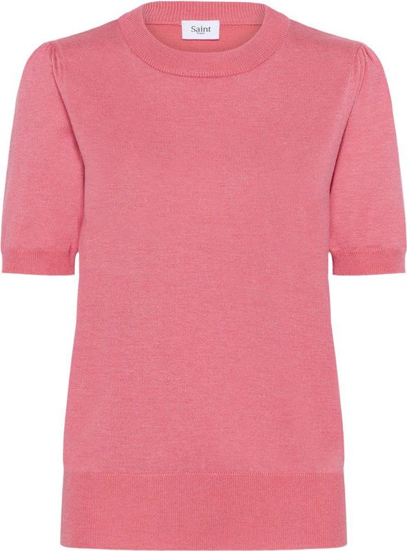 Saint Tropez - Mila SZ SS - Gebreide Trui - Roze - Ronde Hals