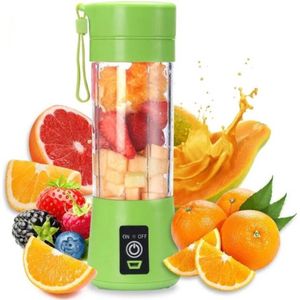 Milkshake machine – Draagbare Blender To Go - Elektrische Slowjuicer – Oplaadbare Milkshake Maker 380ml – Fruit Mixer –Alleen nog Rose en licht blauw