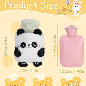 Kruik - Warmwaterkruik - Kruik met hoes - Warmwaterkruik kinderen - Warmwaterkruik met siliconen hoes - Mini-pluche - veilig en duurzaam - recyclebaar voor de winter - Voor dames - Heren en kinderen - Wit en zwart