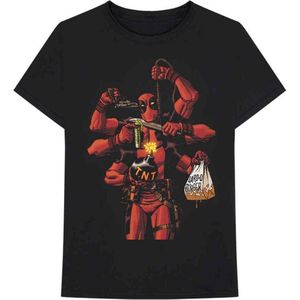 Marvel Deadpool Heren Tshirt -L- Deadpool Arms Zwart