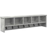 vidaXL - Wandgemonteerde Kapstok - Betongrijs - 100 x 16 x 26 cm