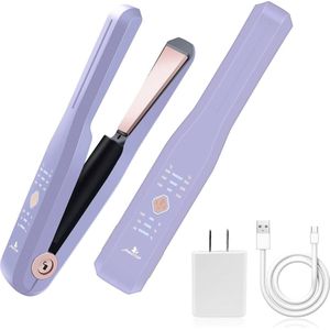 Draadloze Stijltang - Mini Stijltang - Reis Stijltang - Draadloze Krultang - Hair Straightener - 2 in 1