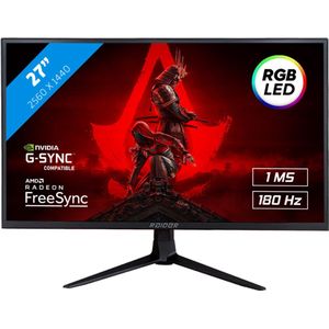 RAIDER QHD ULTRA GAMING - IPS - QHD 180Hz Gaming Monitor - RGB Verlichting - 27 Inch