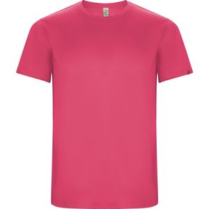 Fluorescent Roze kinder unisex sportshirt korte mouwen 'Imola' merk Roly 4 jaar 98-104