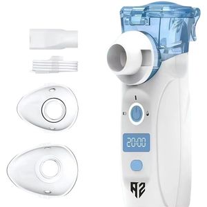 Aerosoltoestel -Inhalator - Vernevelaar - Gezichtsstomer - Nebulizer - Vernevelaar inhalator - Led Display - Blauw - Type2 - 4 instelbaar tijden - Oplaadbaar -Inhalatieapparaat voor Kinderen,Volwassenen & Baby’s -Amalafia® - Black friday