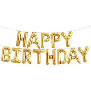 Happy Birthday ballon Goud (40CM)